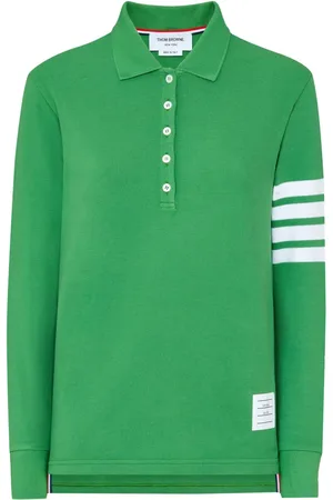 Thom Browne 4-Bar long-sleeved polo top