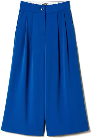 Twin-Set Flannel palazzo trousers