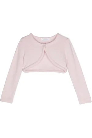 MONNALISA Heart-charm cropped cardigan