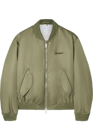 OFF-WHITE Logo-embroidered bomber jacket