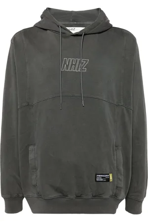 Izzue Logo-embroidered cotton hoodie