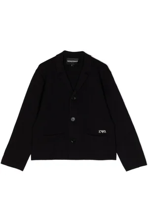 Emporio Armani Logo-embroidered single-breasted blazer