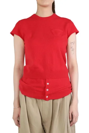 MERYLL ROGGE Button-down knitted top