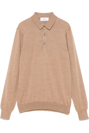 LARDINI Fine-knit polo shirt