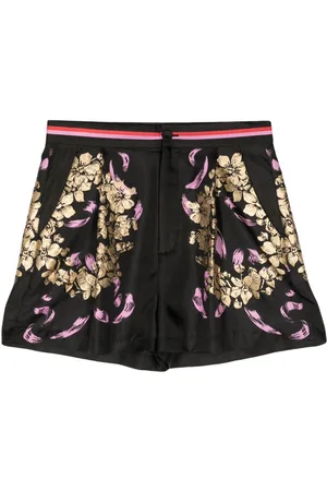 Cynthia Rowley Floral-print silk shorts