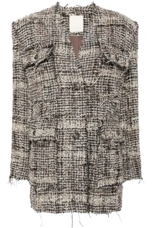 JNBY V-neck tweed jacket