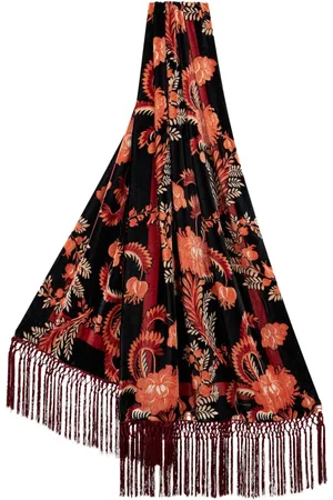 Etro Printed velvet scarf