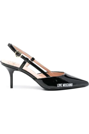 Moschino 80mm logo-print pumps