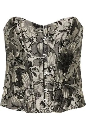 CARINE GILSON Floral-brocade corset