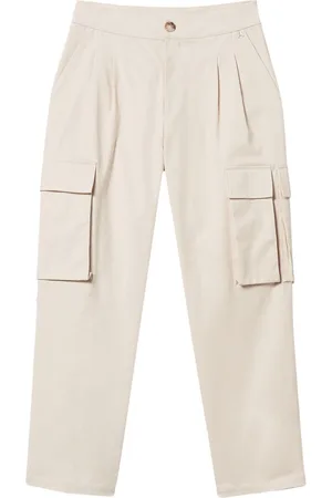 Twin-Set Asymmetric cargo pockets trousers