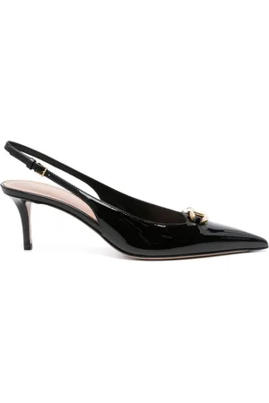VALENTINO GARAVANI VLogo leather slingback pumps