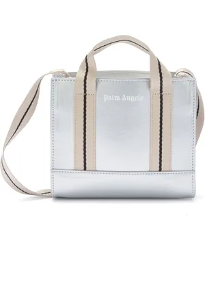 Palm Angels Metallic faux-leather tote bag