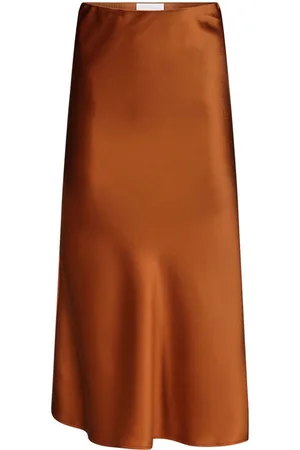 GALVAN Valletta satin midi skirt