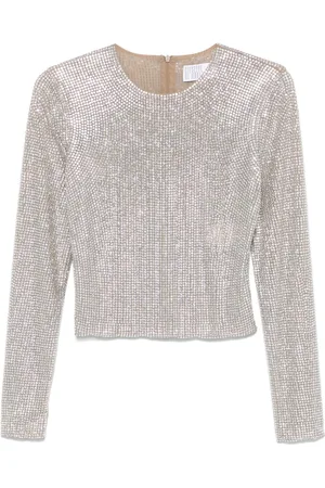 GIUSEPPE DI MORABITO Crystal-embellished top