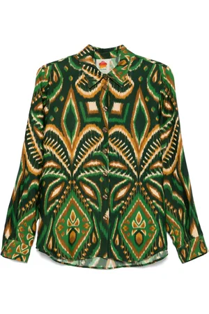 Farm Rio Pineapple Ikat shirt