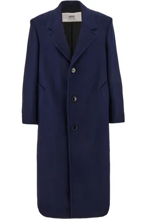 Ami Single-breasted virgin wool coat