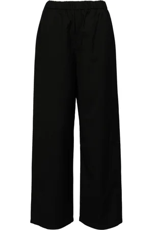 Izzue Elasticated-waist straight-leg trousers