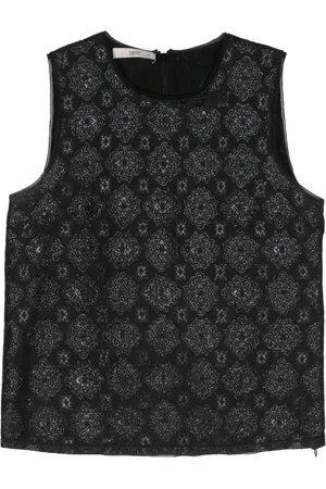 Prada 2010 floral-jacquard top
