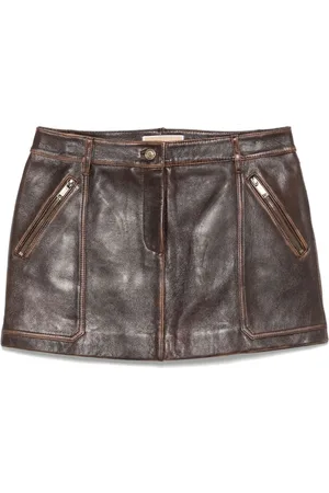 Michael Kors Leather mini skirt