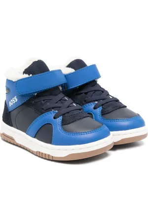 HUGO BOSS Faux-shearling trim sneakers