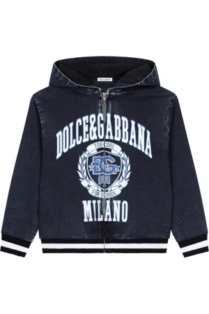 Dolce & Gabbana Logo-print denim-look hoodie