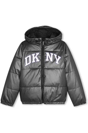 DKNY Logo-print reversible puffer jacket