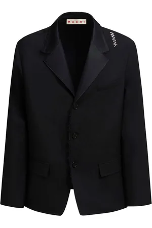 Marni Logo-embroidered wool blazer
