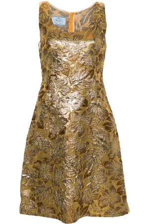 Prada Cloqué-effect A-line dress