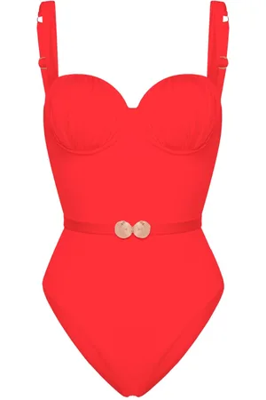 Noire Swimwear Belted ruched balconette swimsuit