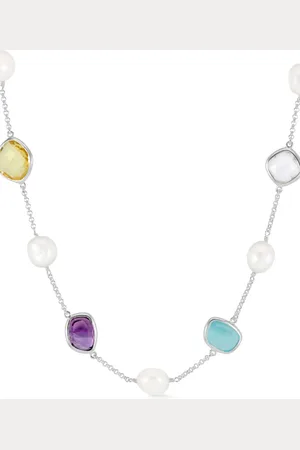 Dower and Hall Candy gemstone and baroque pearl necklace