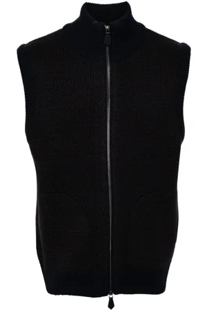 MAN ON THE BOON. Zip-up wool vest