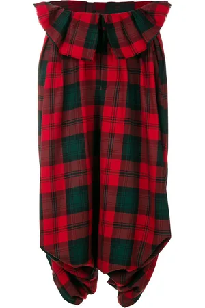 Comme des Garçons Tartan drop-crotch trousers