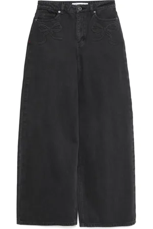 Self-Portrait Bow-motif jeans