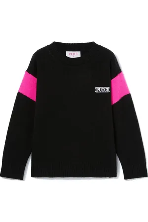 PUCCI Junior Logo-intarsia sweater