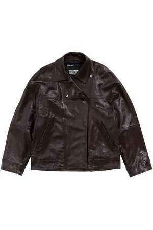 Bimba y Lola Satin-finish leather jacket