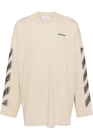 OFF-WHITE Logo-embroidered long-sleeved T-shirt