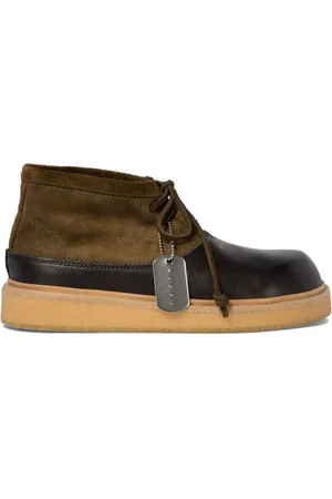 Marni Logo-tag leather ankle boots