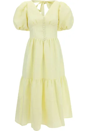 Self-Portrait Puff sleeves midi dress