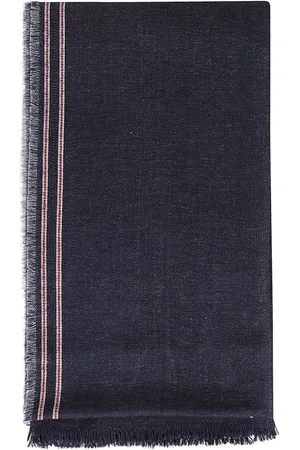 Faliero Sarti Stripe-pattern raw-cut scarf