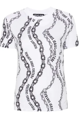 VERSACE Logo-chain T-shirt