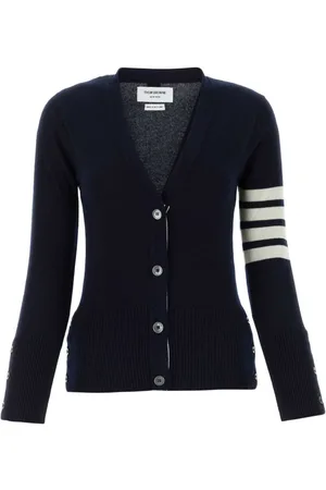 Thom Browne 4-bar stripe cashmere cardigan