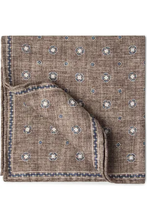 Brunello Cucinelli Graphic-print silk pocket square
