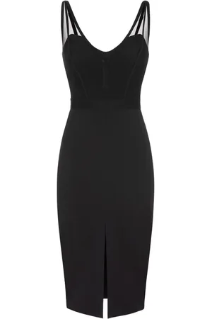Elisabetta Franchi Bustier-top crepe midi dress