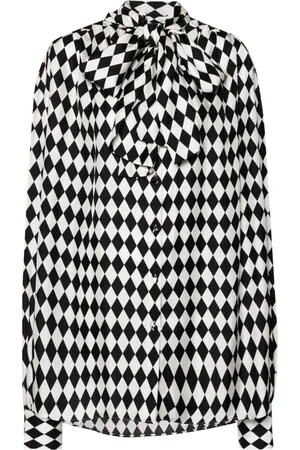 Balmain Geometric-pattern silk shirt