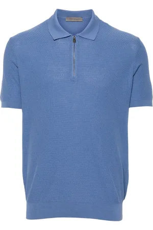 corneliani Half-zip cotton polo shirt