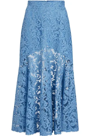 Patou Mermaid lace midi skirt