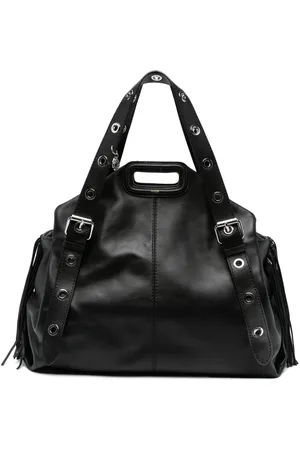 Maje Miss M XL leather shoulder bag