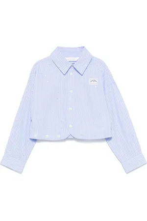 Palm Angels Rhinestone-embellished long-sleeve shirt