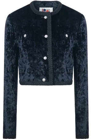 PORTS 1961 Ice Floral velvet-effect jacket