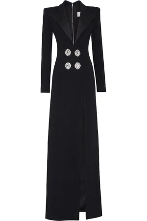 Philipp Plein Crystal-embellished V-neck maxi dress
